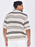 Polo en maille à rayures