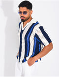 Polo Homme en maille ajourée