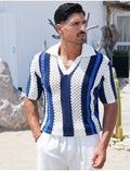 Polo Homme en maille ajourée