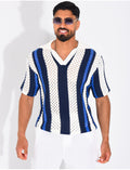 Polo Homme en maille ajourée