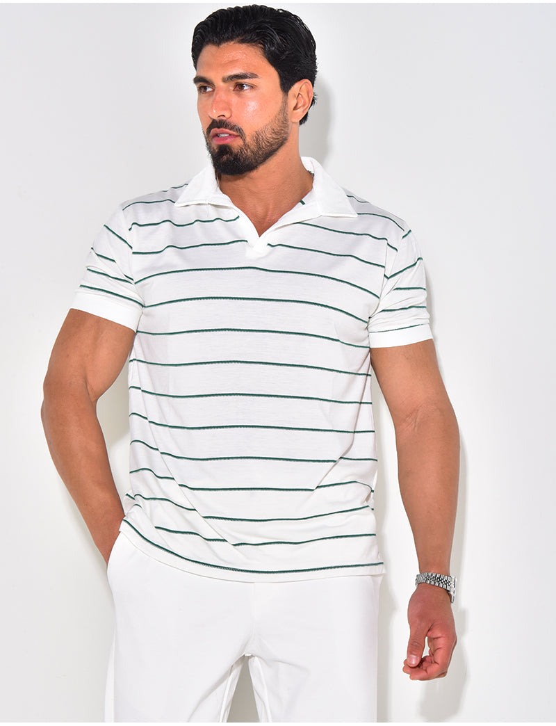 Polo manches courtes à rayures