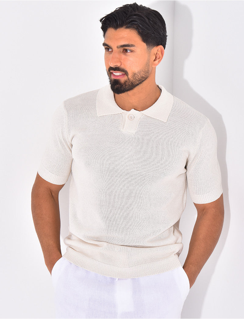 Polo manches courtes en maille