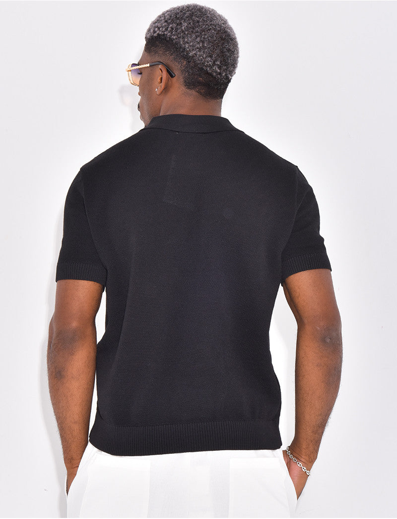 Polo manches courtes nid d'abeille