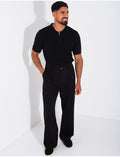 Polo texturé à zip