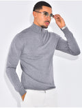 Pull à col zippé