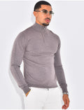 Pull à col zippé