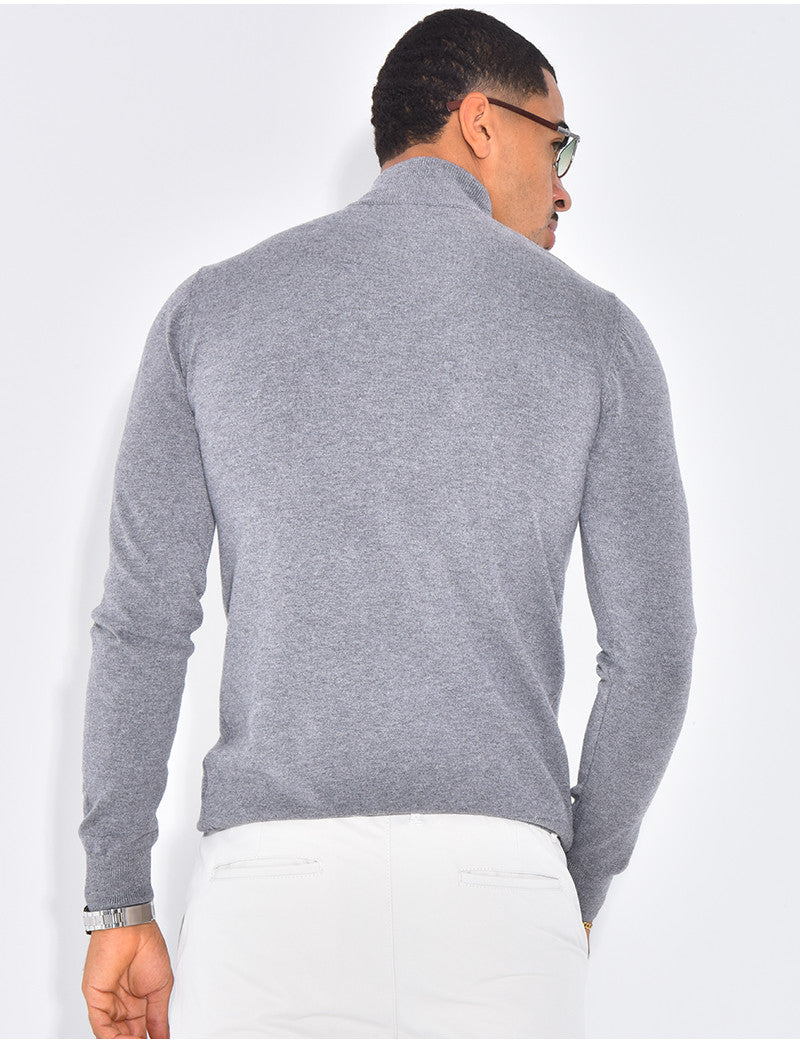 Pull à col zippé