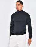 Pull à col zippé