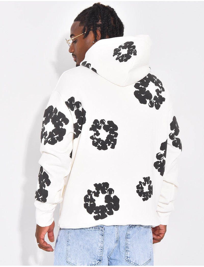 Pull à fleurs