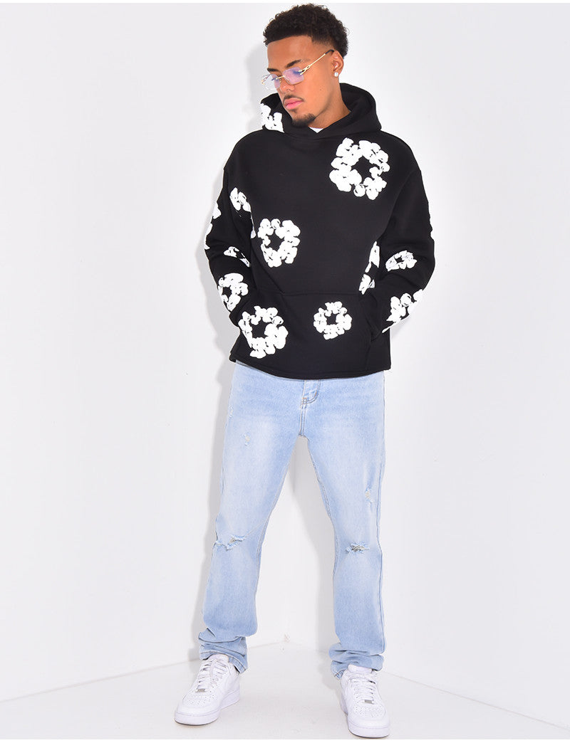 Pull à fleurs