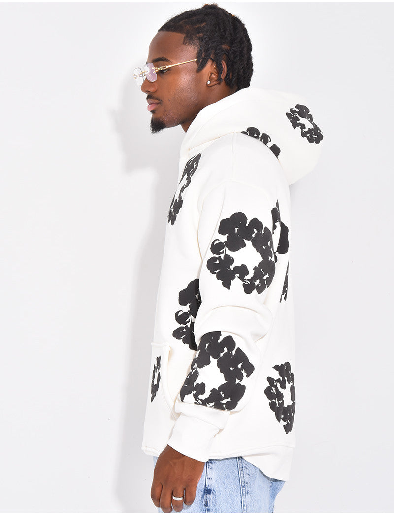 Pull à fleurs
