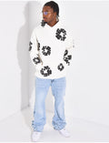 Pull à fleurs