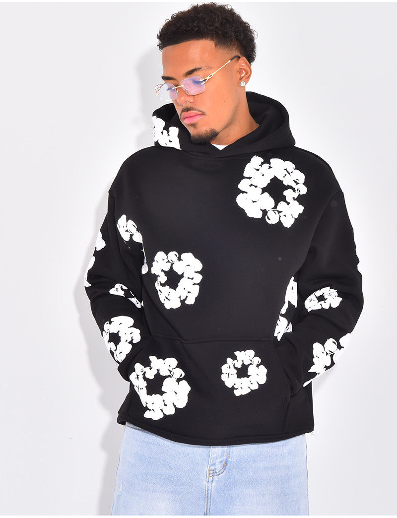 Pull à fleurs