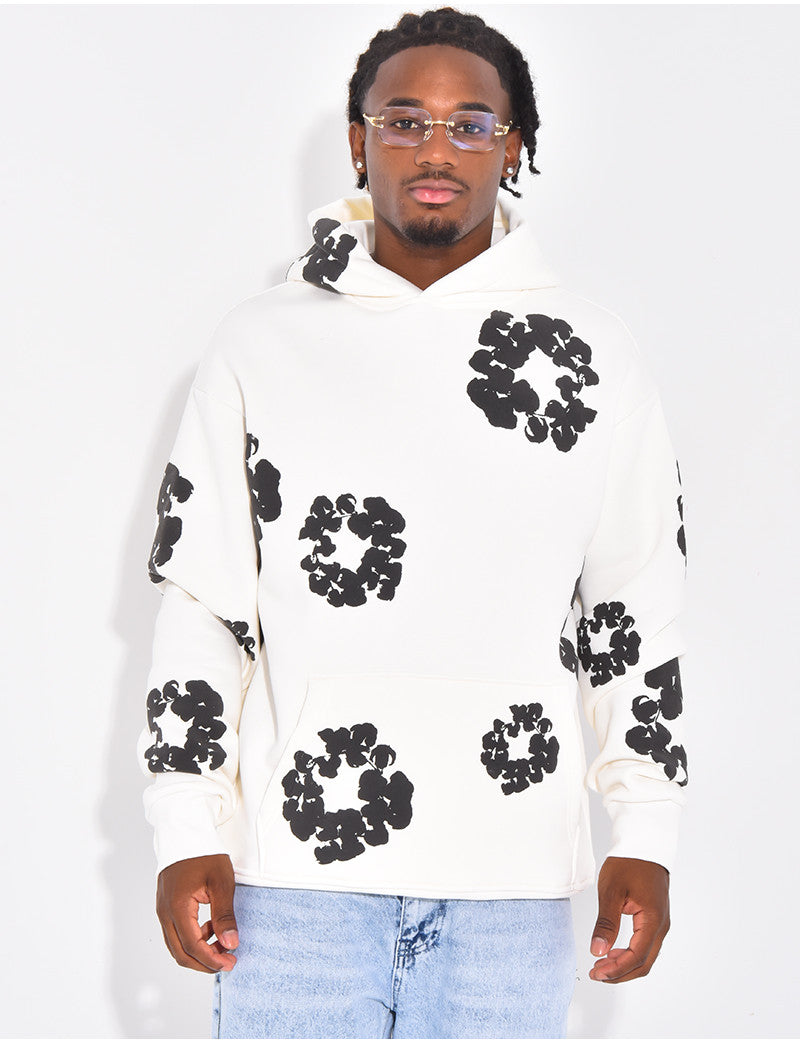 Pull à fleurs