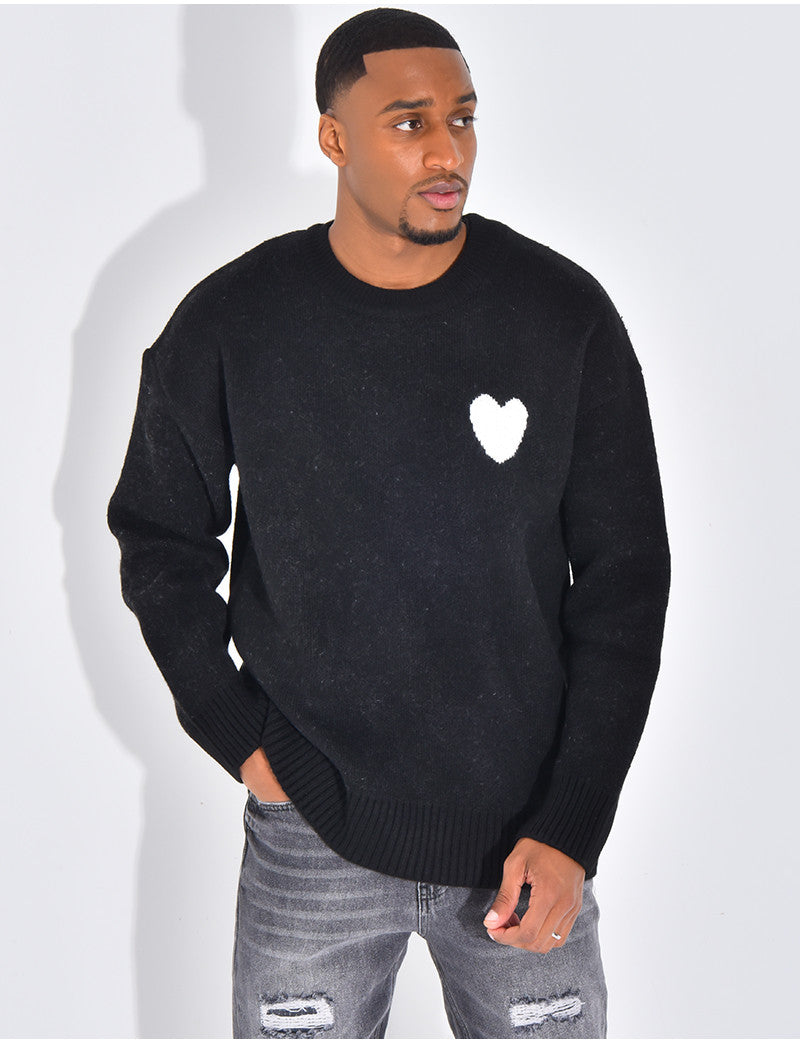 Pull avec un coeur