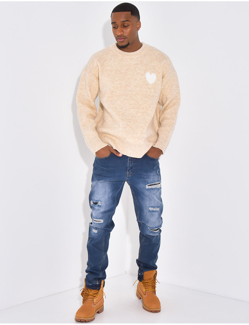 Pull avec un coeur