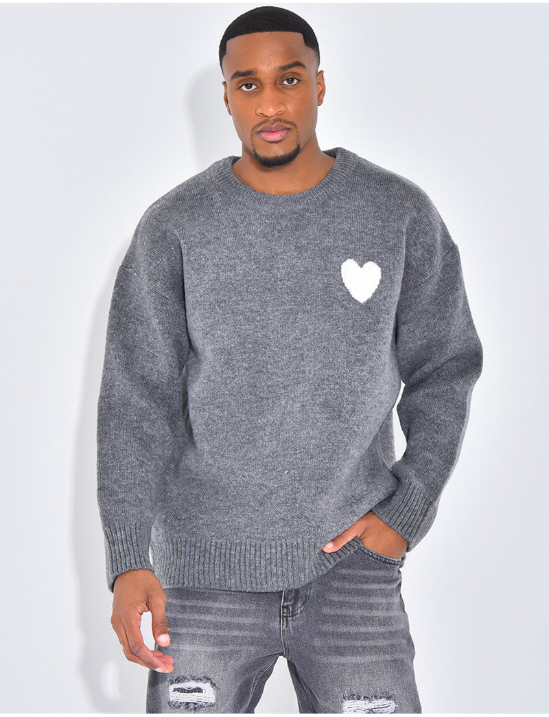 Pull avec un coeur