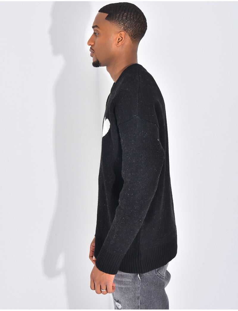 Pull avec un coeur