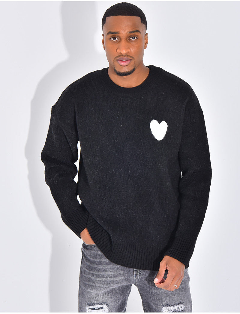 Pull avec un coeur