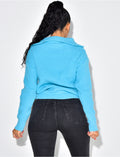 Pull oversize à col zippé