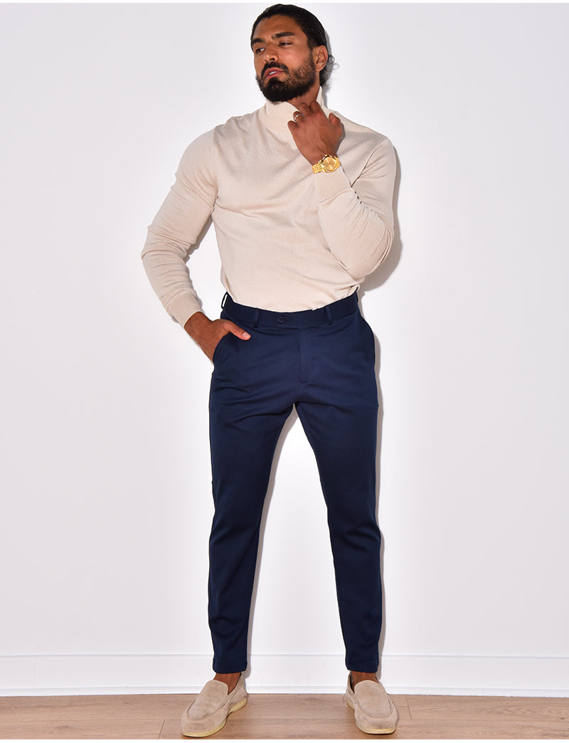 Pull col roulé
