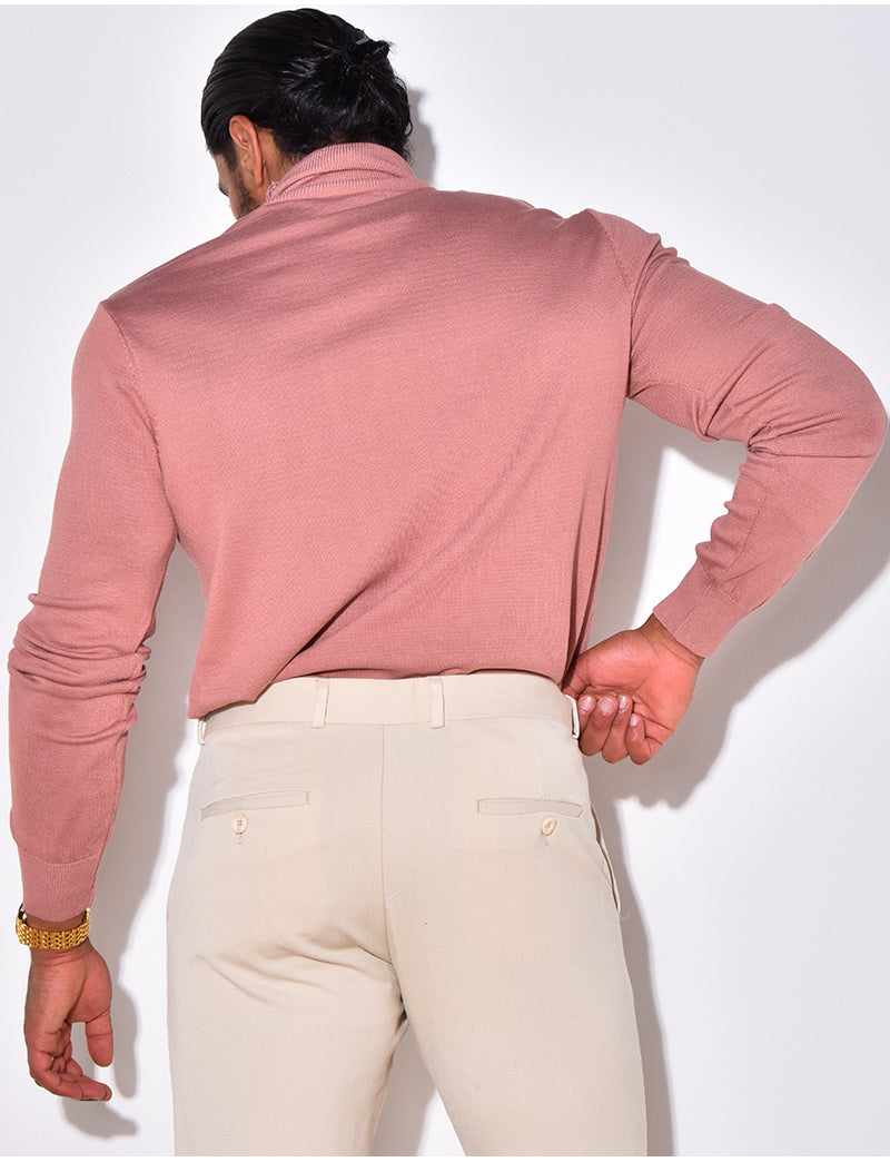 Pull col roulé