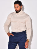 Pull col roulé