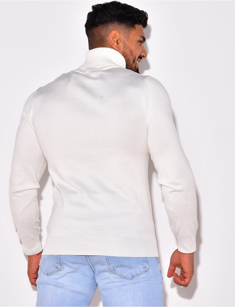 Pull col roulé