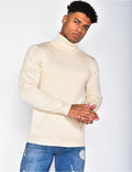 Pull col roulé