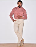 Pull col roulé