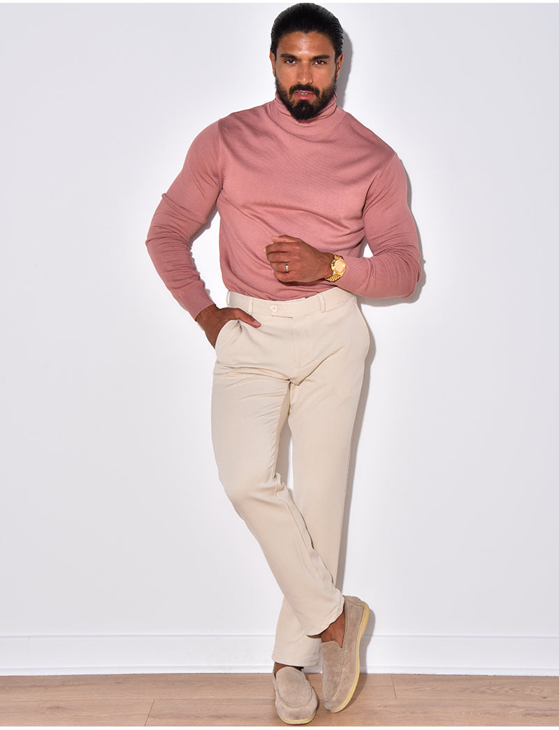 Pull col roulé