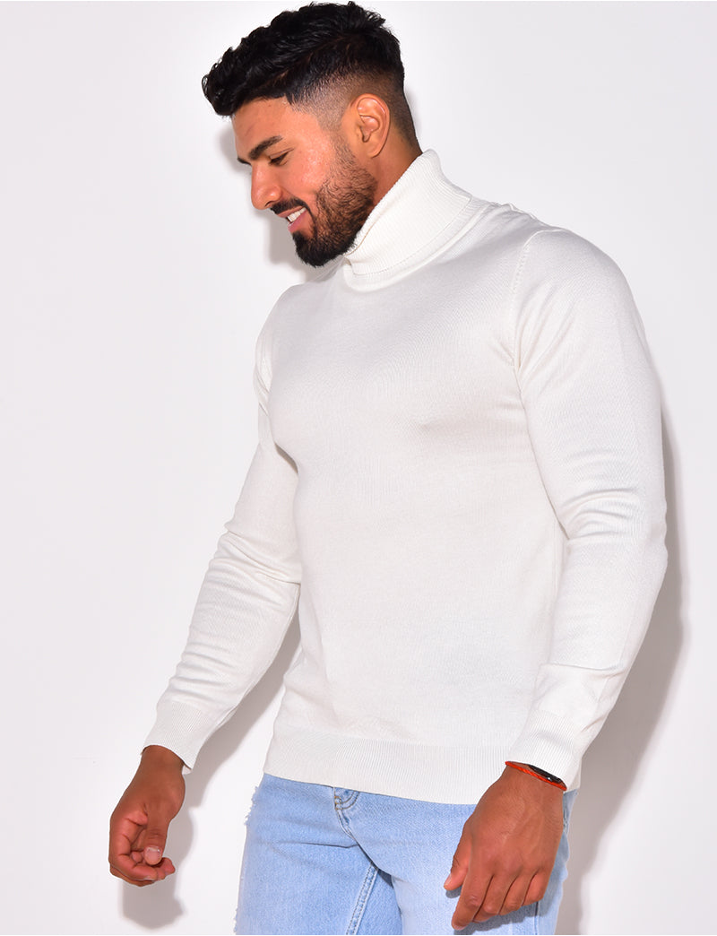 Pull col roulé