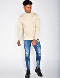 Pull col roulé