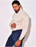 Pull col roulé