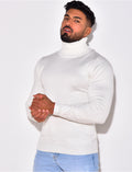 Pull col roulé
