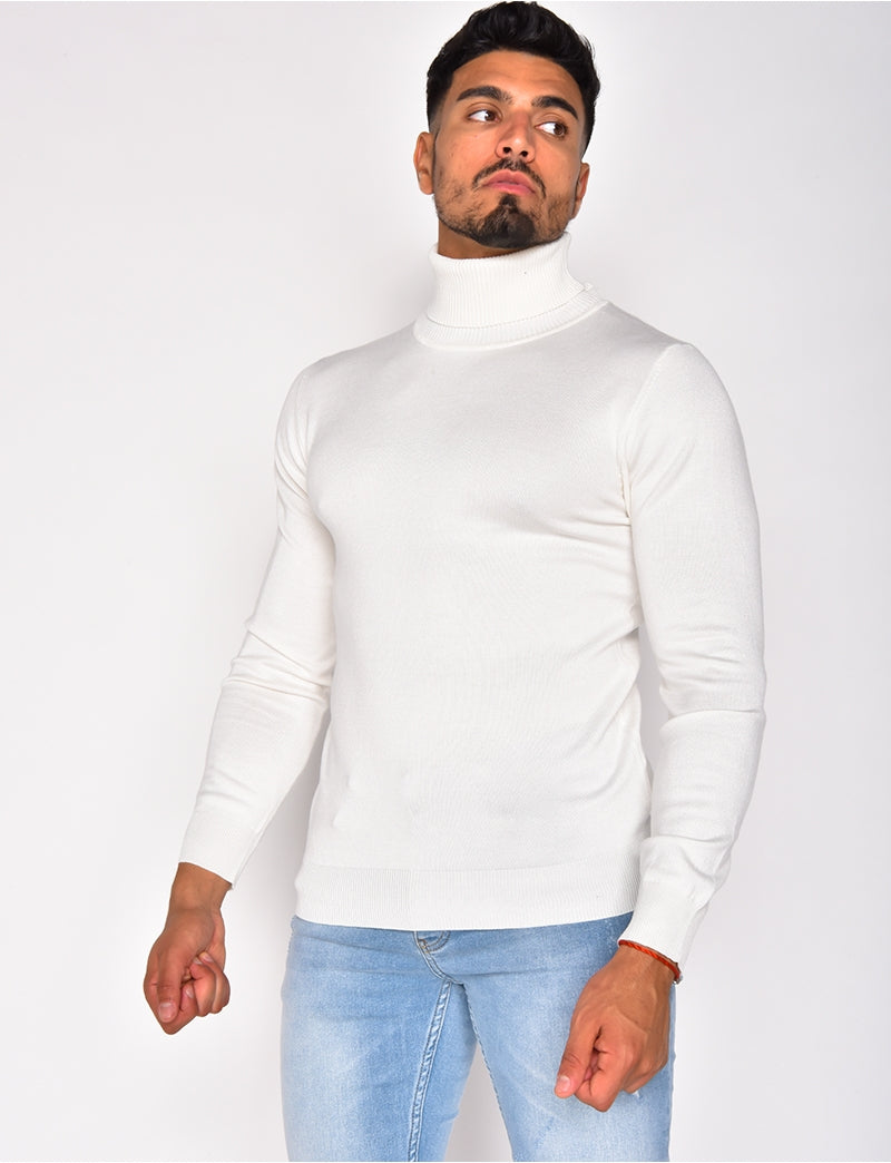 Pull col roulé