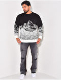 Pull en laine à motifs