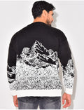 Pull en laine à motifs