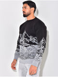 Pull en laine à motifs