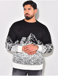 Pull en laine à motifs