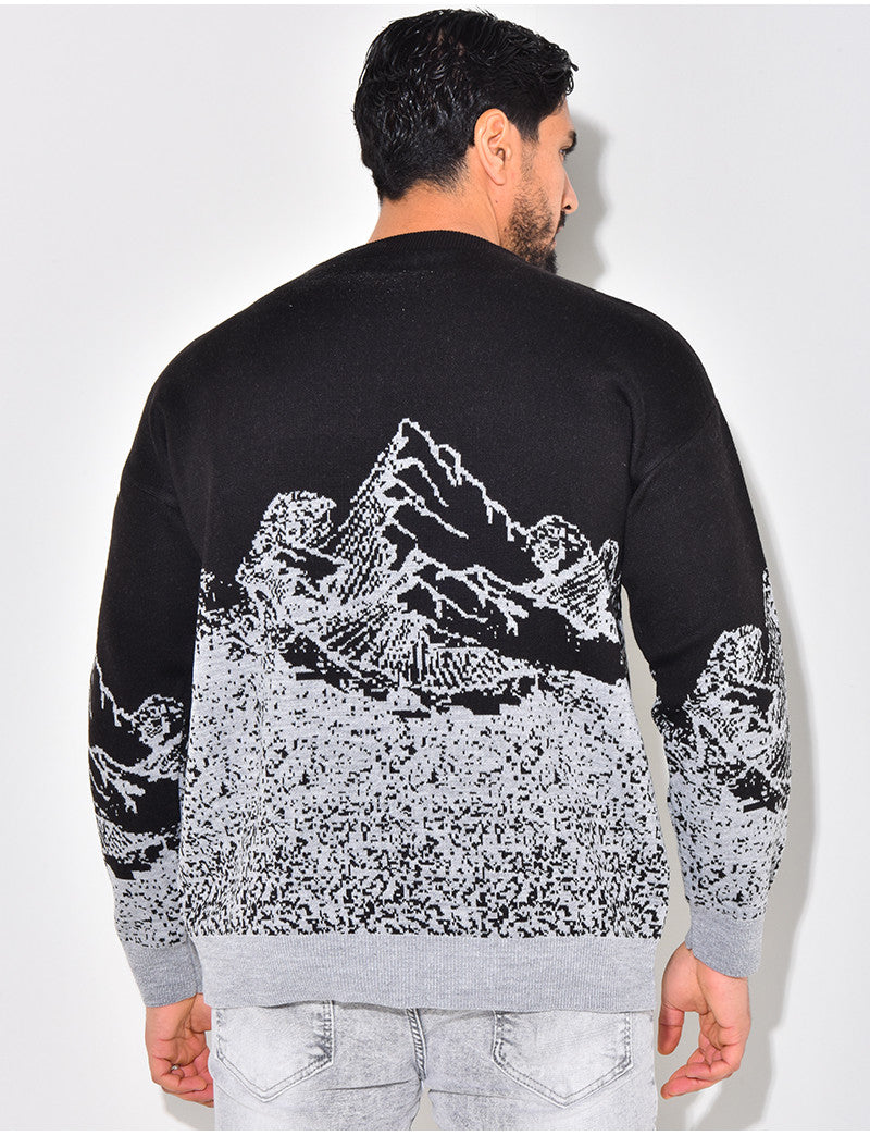 Pull en laine à motifs
