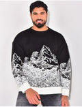 Pull en laine à motifs