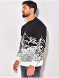 Pull en laine à motifs