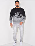 Pull en laine à motifs