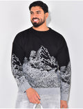 Pull en laine à motifs
