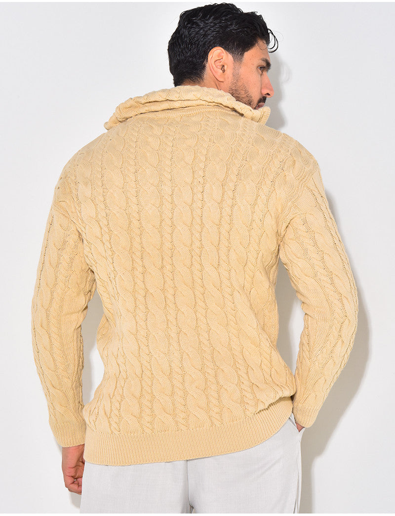 Pull en laine à zip