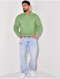 Pull en laine avec col à boutons