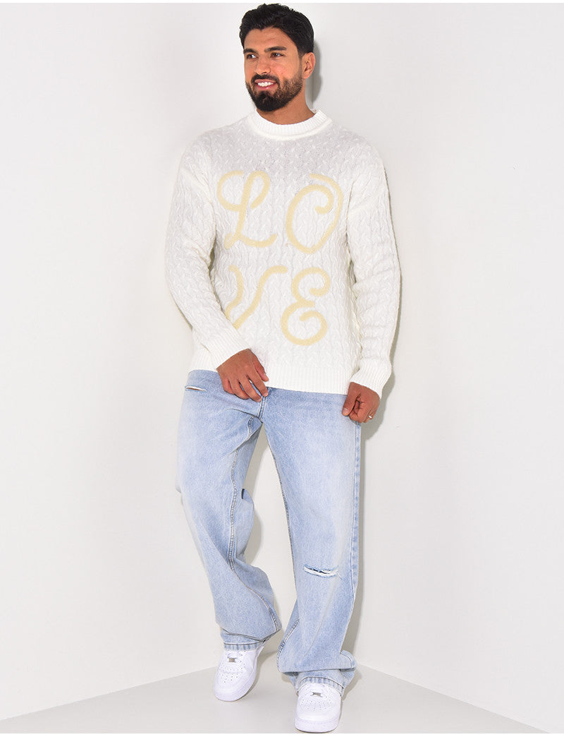 Pull en laine "Love"