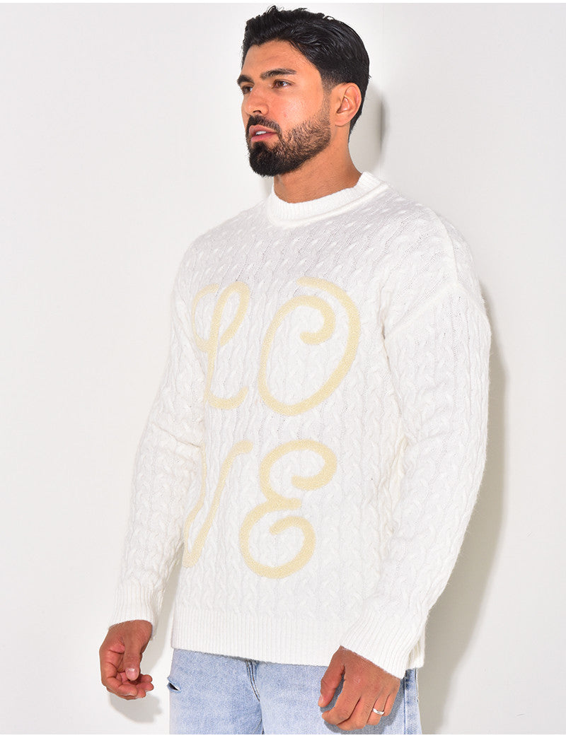Pull en laine "Love"