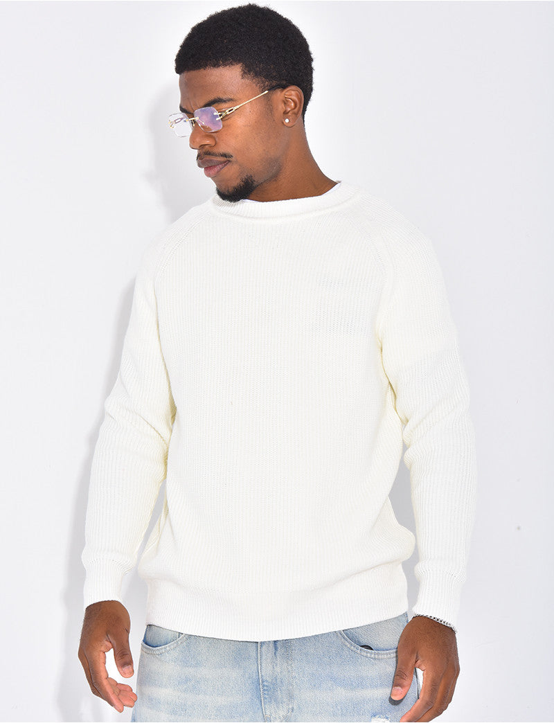 Pull en maille col rond